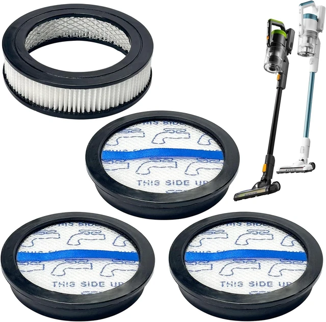 Main image of Vacuum Filters Compatible with Eureka Vacuum Cleaners NEC285GR, NEC280TL, 3 Pack Flet Filters and 1 Pack HEPA Filter