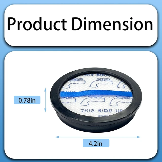 Alt view image 3 of 6 - Vacuum Filters Compatible with Eureka Vacuum Cleaners NEC285GR, NEC280TL, 3 Pack Flet Filters and 1 Pack HEPA Filter