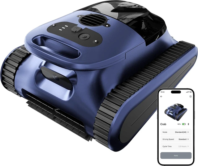 Main image of Pool Vacuum for Inground Pools & Above Ground Pool, Cordless Robotic Pool Cleaner with 180W Brushless Motor, 3-Hour Runtime, Wall-Climbing Pool Robot Scrubber for Pools up to 2150 Sq.Ft.