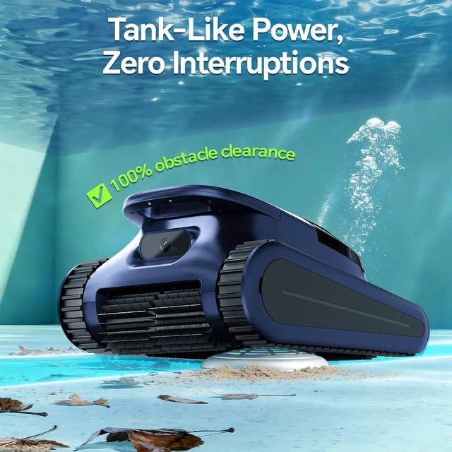 Alt view image 7 of 7 - Pool Vacuum for Inground Pools & Above Ground Pool, Cordless Robotic Pool Cleaner with 180W Brushless Motor, 3-Hour Runtime, Wall-Climbing Pool Robot Scrubber for Pools up to 2150 Sq.Ft.