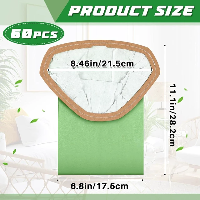 Alt view image 2 of 6 - Therwen 60 Pcs Filter Bags Compatible with Proteam Backpack Vacuum