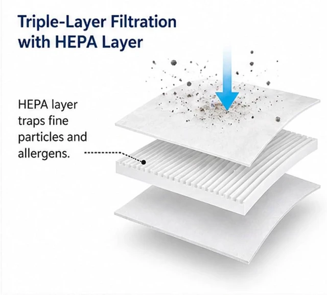 Alt view image 4 of 4 - OVO Central Vacuum triple layer disposable filtration Bags, 22.5L/ 5.81 Gal. for OVO-700ST-35H