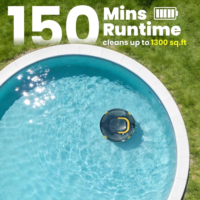 Alt view image 3 of 7 - Y20 Robotic Pool Cleaner, Cordless Pool Vacuum for Above & Inground Pools