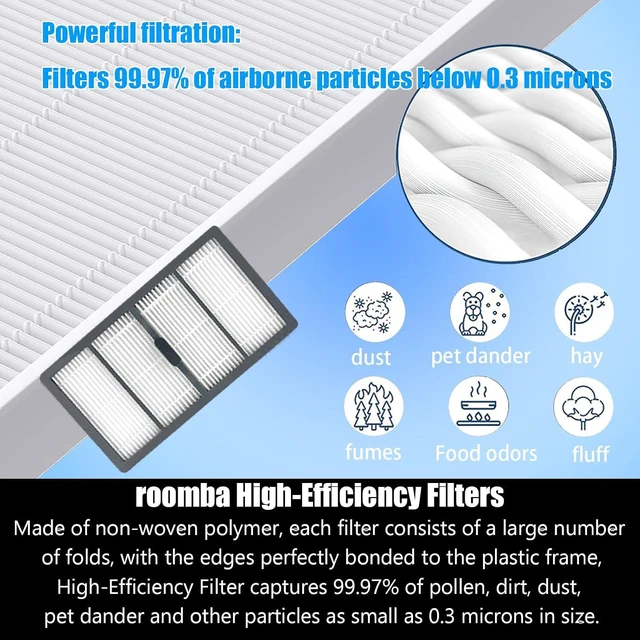 Alt view image 5 of 6 - Replacement Parts Fit for iRo-bot Roomba s9 (9150) s9+ s9 Plus (9550) s Series Wi-Fi Connected Robot Vacuum Kits,2 Rubber Brushes, 6 Filters, 8 Side Brushes