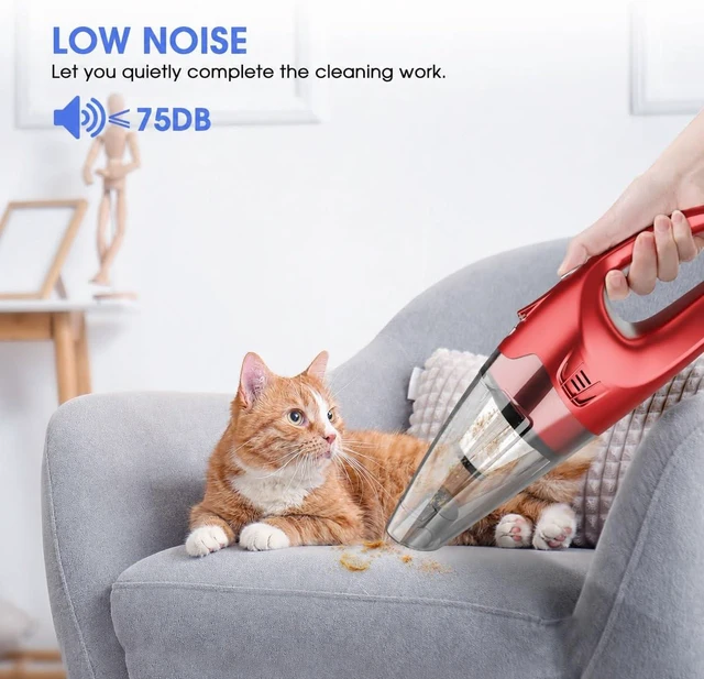 Alt view image 7 of 7 - YOOHI Handheld Vacuum Cordless Rechargeable 6000Pa Mini Hand Held Vacuum, LED Light, 2025 Mins Runtime, USB Charging, 500ML Cup Lightweight Small Vacuum Cleaner Cordless for Car/Office/Home