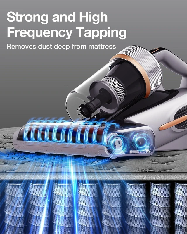 Alt view image 4 of 7 - Jimmy BX7 Pro Max Graphene Mattress Vacuum Cleaner with Dust Sensor, Bed Vacuum with UV Light, 550W Powerful 16Kpa Suction Handheld Vacuums Couch Cleaner (Corded)