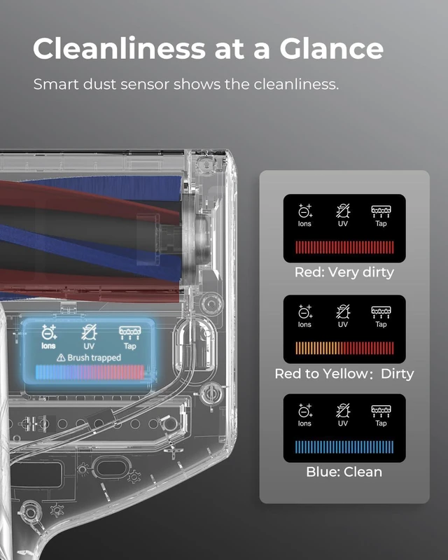 Alt view image 5 of 7 - Jimmy BX7 Pro Max Graphene Mattress Vacuum Cleaner with Dust Sensor, Bed Vacuum with UV Light, 550W Powerful 16Kpa Suction Handheld Vacuums Couch Cleaner (Corded)