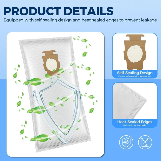 Alt view image 6 of 7 - 204814 Vacuum Bags Replacement for Kirby F-Style & Twist-Style