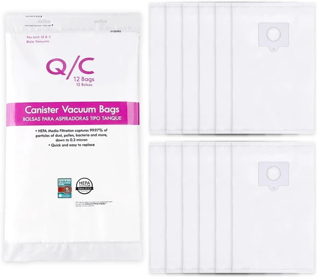 Main image of 12 Pack 53292 Type QC Canister Vacuum Bags Compatible with Kenmore