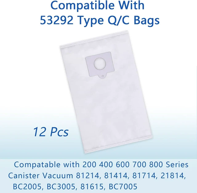 Alt view image 2 of 5 - 12 Pack 53292 Type QC Canister Vacuum Bags Compatible with Kenmore