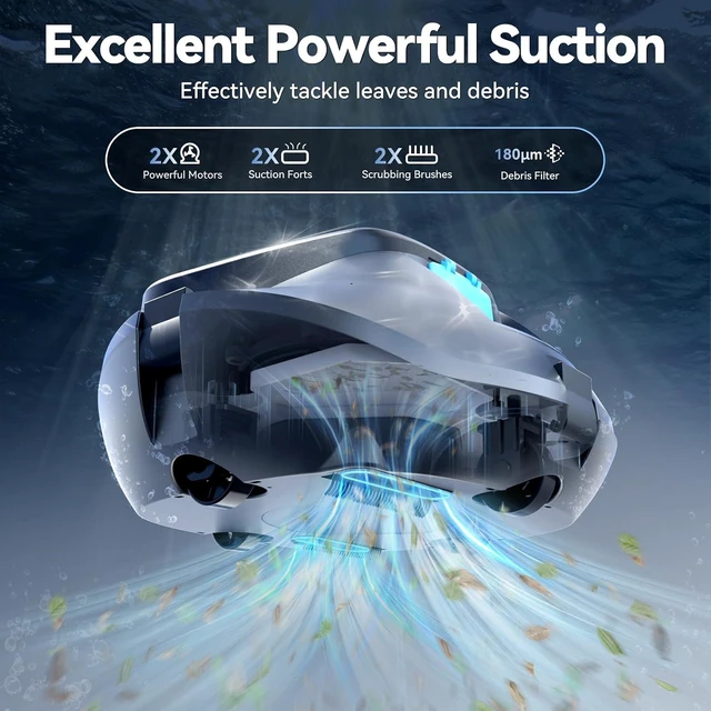 Alt view image 2 of 7 - X1 Robotic Pool Vacuum, Cordless Pool Cleaner