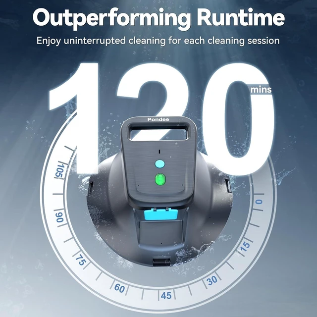 Alt view image 3 of 7 - X1 Robotic Pool Vacuum, Cordless Pool Cleaner