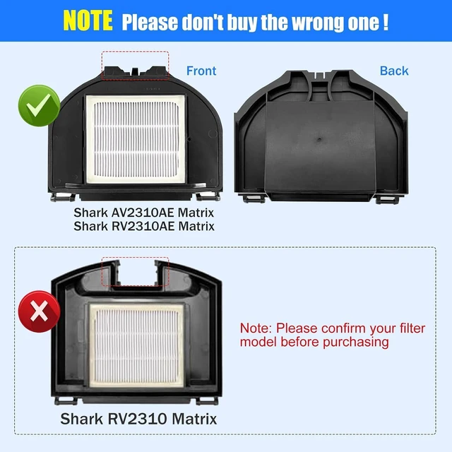 Alt view image 5 of 7 - RV2310AE Replacement Parts for Shark AV2310AE/RV2320S/RV2300S/UR2360S Matrix Robot Vacuum 2 Roller Brushes, 6 Side Brushes, 2 HEPA Filters, 2 Foam & 2 Sponge Filters, 1 Main Brush Cover-15 Pack