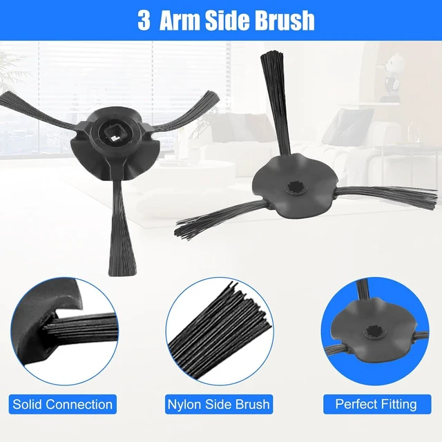 Alt view image 6 of 7 - RV2310AE Replacement Parts for Shark AV2310AE/RV2320S/RV2300S/UR2360S Matrix Robot Vacuum 2 Roller Brushes, 6 Side Brushes, 2 HEPA Filters, 2 Foam & 2 Sponge Filters, 1 Main Brush Cover-15 Pack
