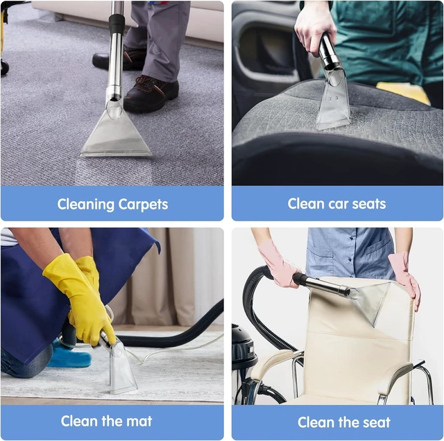 Alt view image 4 of 7 - Universal Clear Vacuum Extraction Accessory with 1-1/4,1-7/8 and 2-1/2 Adapter,Compatible with All Shop Vac Extractor,Wet Dry Vacuum Cleaner Attachments for Upholstery,Carpet Cleaning,Car Detailing