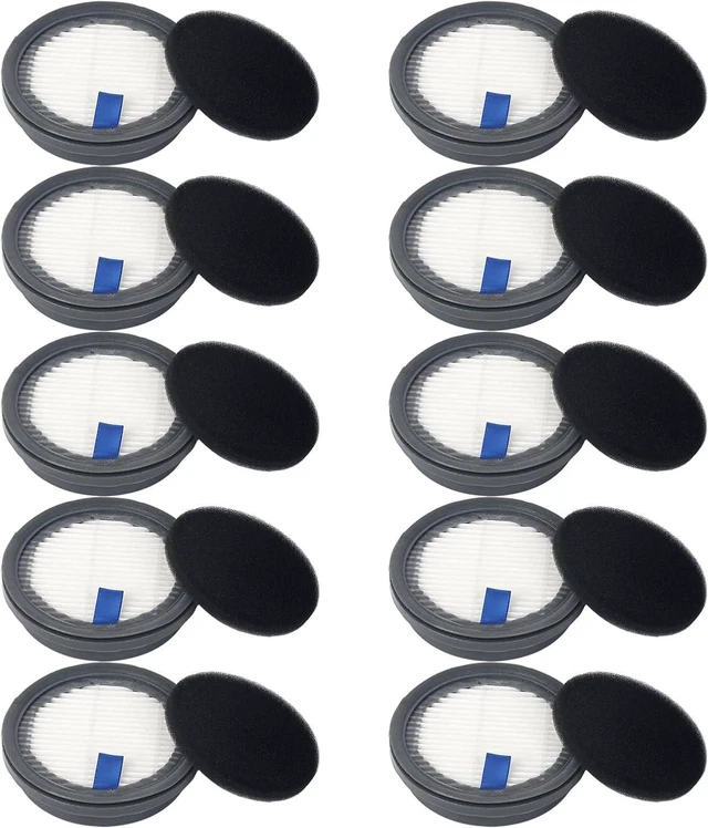 Main image of HEPA Filters & Sponge Filters Fit for Afoddon A200Pro/A200, ORFELD B08/C10A/C10G, NEQUARE S12, S25, S25Pro, S26 Series Cordless Vacuum Cleaner (10 Pack HEPA Filters & 10 Packs Sponge Filters)