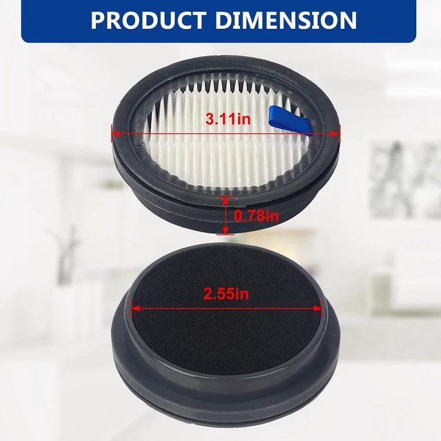 Alt view image 3 of 4 - HEPA Filters & Sponge Filters Fit for Afoddon A200Pro/A200, ORFELD B08/C10A/C10G, NEQUARE S12, S25, S25Pro, S26 Series Cordless Vacuum Cleaner (10 Pack HEPA Filters & 10 Packs Sponge Filters)