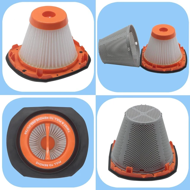 Alt view image 4 of 7 - 4 Pack HEPA Filters Compatible with BLACK+DECKER 20V MAX POWERCONNECT Handheld Vacuum Models BCHV001C1, BCHV001B, Fits CRAFTSMAN V20 Cordless Hand Vac CMCVH001B, Compare to Part# N900287