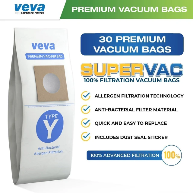Alt view image 2 of 7 - 30 Pack Type Y Vacuum Bags for Hoover WindTunnel Upright Vacuum Cleaners, Style Y, Z, Premium Vacuum Bags Model 4010100Y