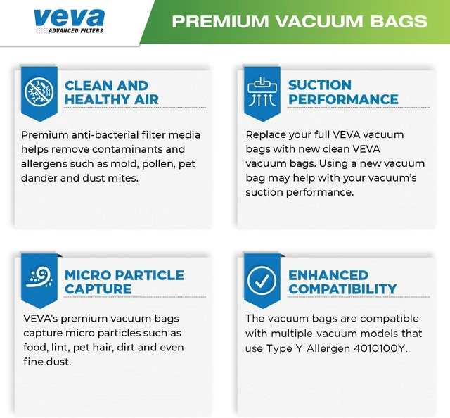 Alt view image 4 of 7 - 30 Pack Type Y Vacuum Bags for Hoover WindTunnel Upright Vacuum Cleaners, Style Y, Z, Premium Vacuum Bags Model 4010100Y