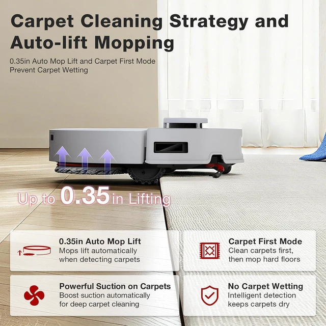 Alt view image 4 of 7 - Yeedi by ECOVACS M12 PRO Gen2 Robot Vacuum and Mop, 25000Pa Suction