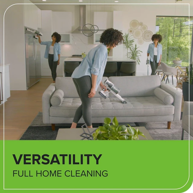 Alt view image 5 of 7 - Greenworks 24V Brushless Cordless Stick Vacuum, Lightweight, Handheld, Pet, Anti-Allergen HEPA Filtration, Hard Floor, Carpet, Car, 4Ah Battery, and 30-Minute Charge Time (White)