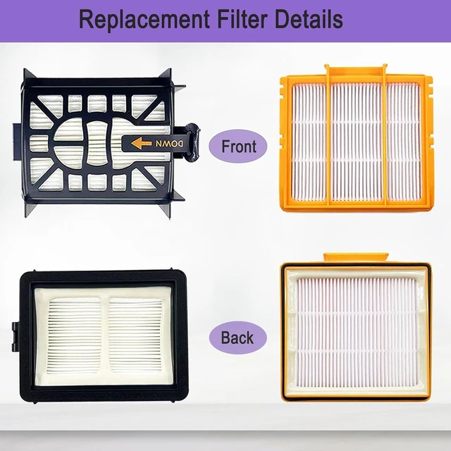 Alt view image 4 of 6 - Replacement Parts for Shark Power Detect/Detect Pro RV2820AE AV2800ZE RV2820YE RV2820ZE AV2820S AV2820AE RV2800AE RV2800S Vacuum,Main Brush Filter Side Brush Pre Filter Pre-Motor Foam&Felt Filter