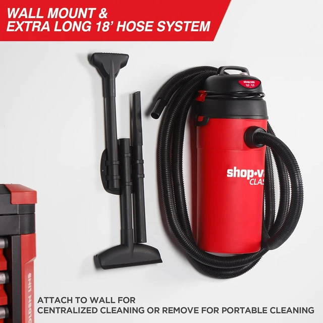 Alt view image 4 of 7 - Shop-Vac 5 Gal 5.5 HP Wet/Dry Vacuum, Wall Mount, 9522236
