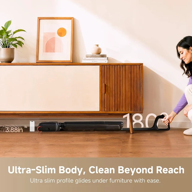 Alt view image 3 of 7 - dreame Aero Wet Dry Vacuum Cleaner, All-in-ONE Vacuum Mop for Wet & Dry Messes, 0 Hair Residue Great for Pet Owners, One-Press Self-Clean, 180° Lie Flat, 35mins Runtime for Hard Floor Cleaning