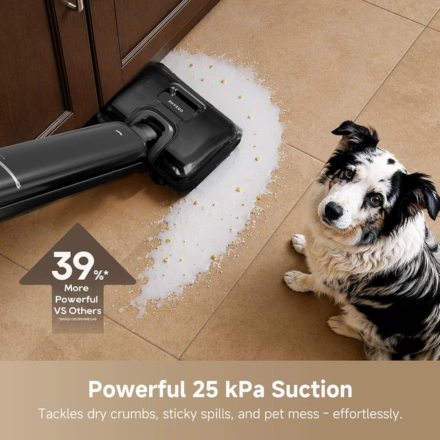 Alt view image 4 of 7 - dreame Aero Wet Dry Vacuum Cleaner, All-in-ONE Vacuum Mop for Wet & Dry Messes, 0 Hair Residue Great for Pet Owners, One-Press Self-Clean, 180° Lie Flat, 35mins Runtime for Hard Floor Cleaning