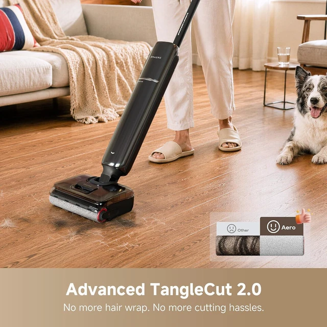 Alt view image 5 of 7 - dreame Aero Wet Dry Vacuum Cleaner, All-in-ONE Vacuum Mop for Wet & Dry Messes, 0 Hair Residue Great for Pet Owners, One-Press Self-Clean, 180° Lie Flat, 35mins Runtime for Hard Floor Cleaning