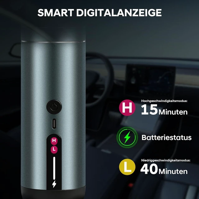 Alt view image 3 of 7 - 7-in-1 Aluminum Alloy Wireless Car Vacuum Cleaner, 20kPa Strong Suction Handheld Vacuum, Portable with Smart Digital Display, 2 Suction Modes for Car, Desk, Keyboard and Small SpacesCyan