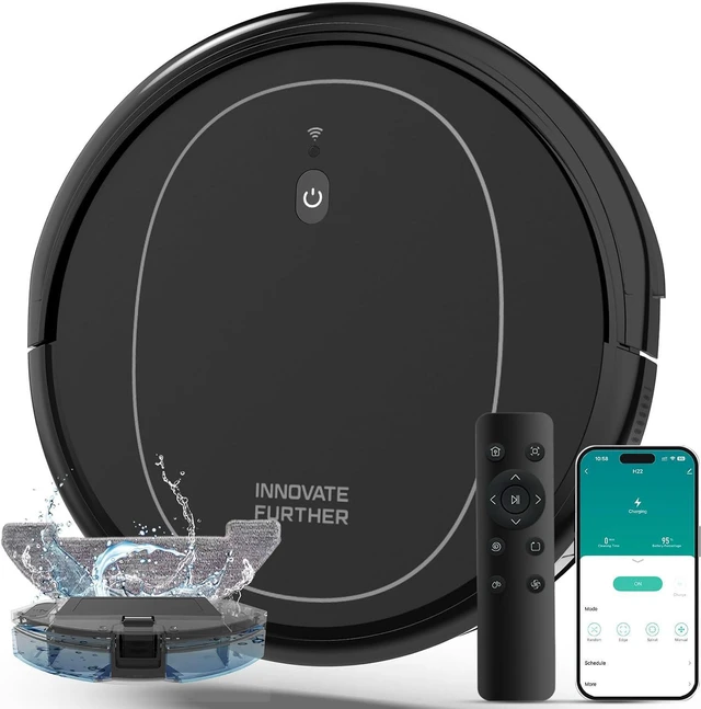 Main image of Robot Vacuum and Mop Combo, 5000Pa Self-Charging Robotic Vacuum Cleaner with Smart Obstacle Avoidance, 3-in-1 Robot Vacuum with Alexa & App Control, Quiet, Slim, Ideal for Pet Hair, Carpet and Floors