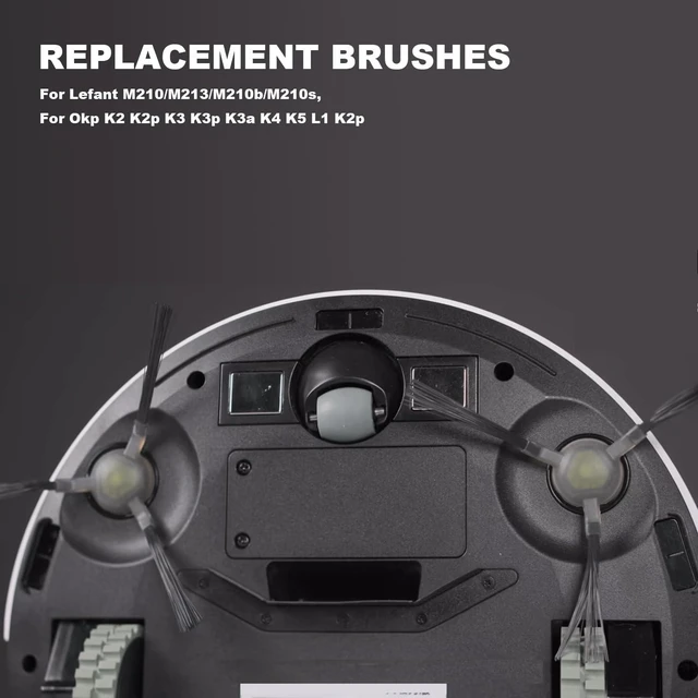 Alt view image 4 of 5 - Robot Vacuum Replacements Parts Fit For Lefant M210/M213/M210b, For Okp K2 K2p K3 K4 K5 K2p Robot Vacuum Cleaner, Vacuum Dust Pan, Side Sweep Edge Brush HEPA Filter (Dustbin& Filter&Sweep-10pc)