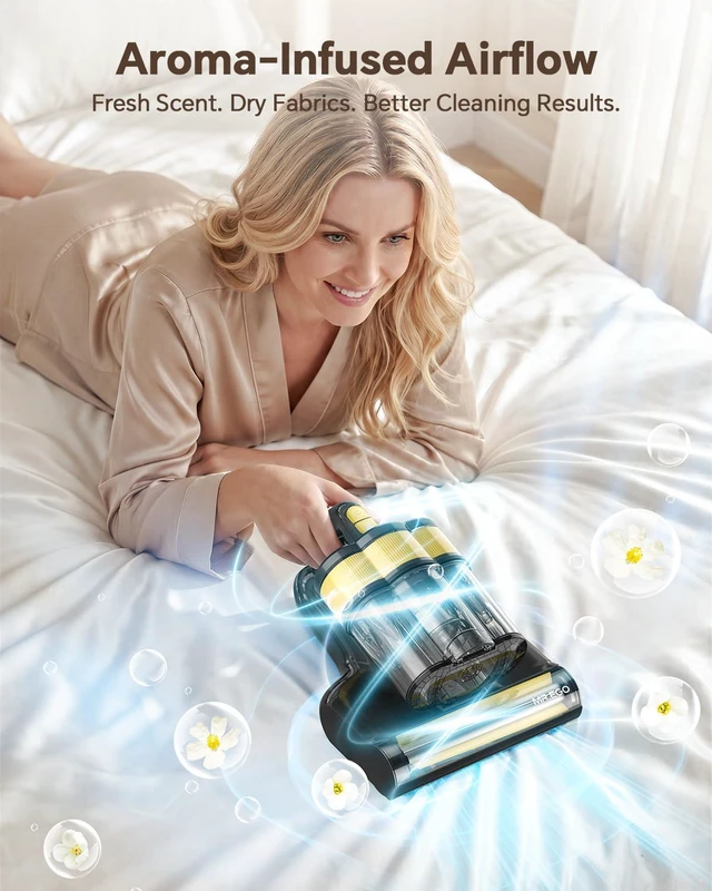 Alt view image 5 of 7 - Mr.ego Cordless Mattress Vacuum, 20000Pa Bed Vacuum with 253.7nm UV-C Light
