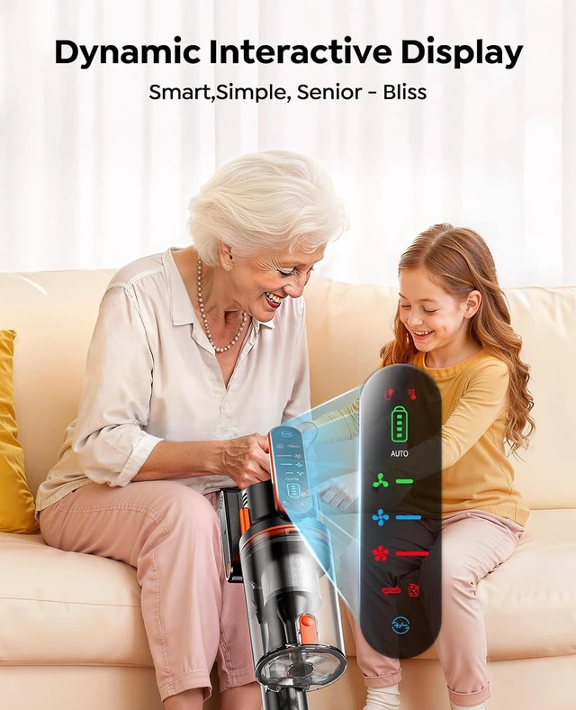 Alt view image 7 of 7 - Cordless Vacuum Cleaner, 650W/55Kpa/70Mins Stick Vacuum Cleaners for Home