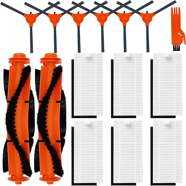 Main image of Replacement Parts Kit for Kyvol Cybovac E20, E30, E31 Robot Vacuum Accessories, 2 Main Brush, 6 Side Brush, 6 Hepa Filter, 1 Cleaning Tools (15PCS)