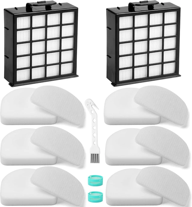 Main image of AZ4002 AZ4000 AZ4002W HEPA Filter Replacement Compatible with Shark POWERDETECT Upright Vacuum Cleaner and Shark Powered Lift-Away Heavy Duty Vacuum Suction, 6 Foam, 6 Felt, 2 HEPA, 2 Odor Cartridge