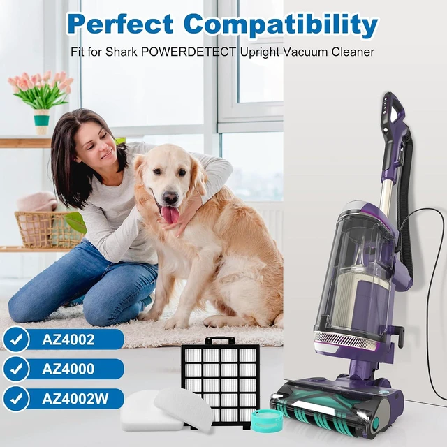 Alt view image 2 of 7 - AZ4002 AZ4000 AZ4002W HEPA Filter Replacement Compatible with Shark POWERDETECT Upright Vacuum Cleaner and Shark Powered Lift-Away Heavy Duty Vacuum Suction, 6 Foam, 6 Felt, 2 HEPA, 2 Odor Cartridge