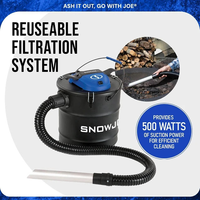 Alt view image 5 of 7 - Snow Joe ASHJ201 4.8-Gallon 4-Amp Ash Vacuum w/Metal Storage Tank, Hose, Filters, Cord Organizer