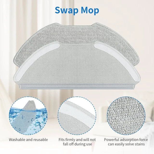 Alt view image 7 of 7 - 23 Pack Replacement Accessories Parts for AIRROBO T20+/T25+/T30+/T25+C Robot Vacuum kit, 1 Main Roller Brush 4 Mop Pads 4 Hepa Filters 6 Side Brushes 6 Dust Bags 1 Clean Tool 1 Screwdriver