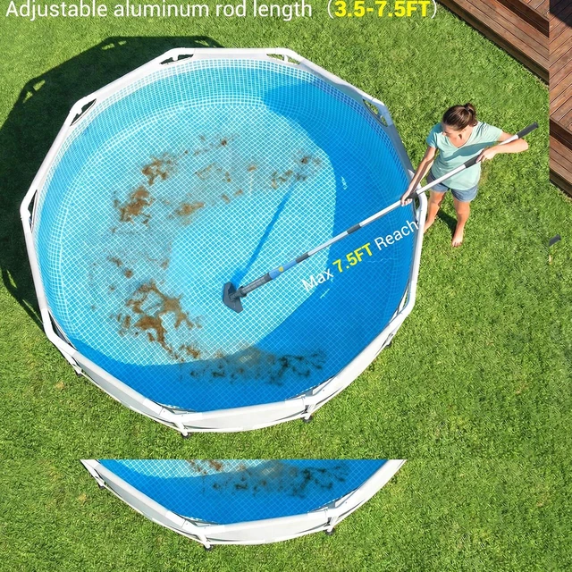 Alt view image 7 of 7 - Cordless Pool Vacuum, Handheld Hot Tub Cleaner, Powerful Handheld Cleaner removes Sand and Debris from Above Ground Pools, spas and hot tubs (Light Blue)