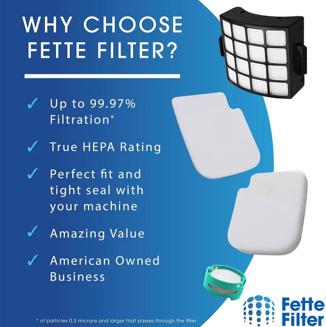 Alt view image 3 of 7 - Fette Filter - AZ3000 Vacuum Replacement Filters and Odor Kit Compatible with Shark Stratos Upright Vacuum Models AZ3000, AZ3000W, AZ3002, AZ3002C 2 Hepa + 4 Foam + 4 Odor Cartridges.