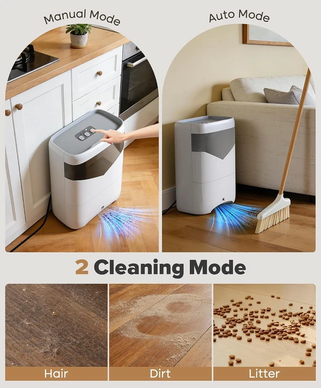 Alt view image 4 of 7 - Touchless Vacuum Automatic Dustpan, Bagless, 20Kpa Suction & Auto Sensors