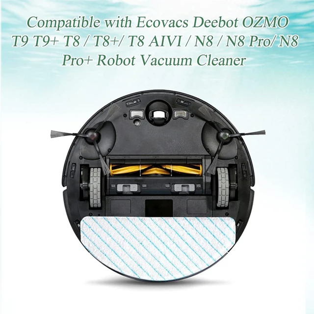 Alt view image 4 of 7 - Chengu 100 Packs Vacuums Floor Cleaning Machines Disposable Mop Pads Replacement Mopping Cloths Pads Compatible with T9 /T9+ /T8+ /T8 Aivi /N8 Pro /N8 Pro+ Robot Vacuum Cleaner