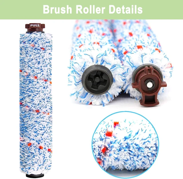 Alt view image 3 of 6 - 8 Pack Replacement Parts Compatible with Bissell CrossWave 1785 2306 3888A Vacuum Cleaner 4 Pack Multi-Surface Brush Roll 1868 4 Pack Vacuum Filter 1866 Compare to Part 1608683 160-8683 1608684