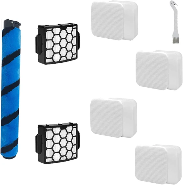 Main image of Brushroll & Hepa Foam Filters Compatible with Shark Rotator Duo Clean PowerFins LA500 LA500WM LA502 LA502NP Vacuum,Compares to Parts # 1483FC200 XHF320 & XFFK320