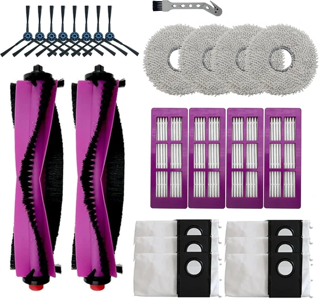 Main image of 25-Pc Eureka J15 PRO Ultra (ONLY) Complete Care Kit - Replacement Parts for Eureka J15 PRO Ultra Robot Vacuum & Mop | Main/Side Brushes, Mop Pads, HEPA Filters
