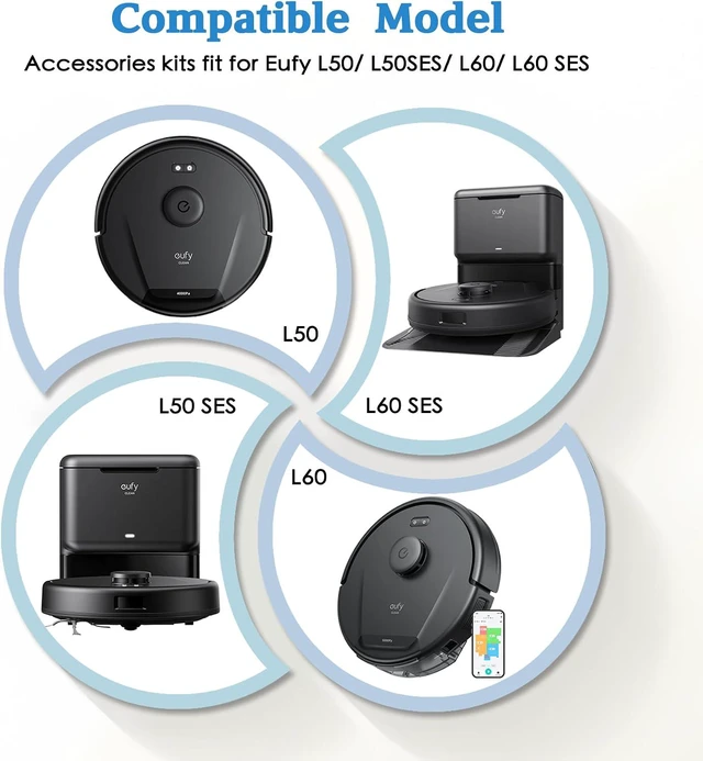 Alt view image 6 of 7 - Replacement Parts for eufy L60 & L50 Series Robotic Vacuum Cleaner - Quality Accessories for Better Cleaning Performance