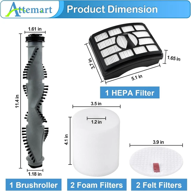 Alt view image 2 of 7 - NV500 Brush Roller Belts Filter Replacement Kit for Shark Rotator